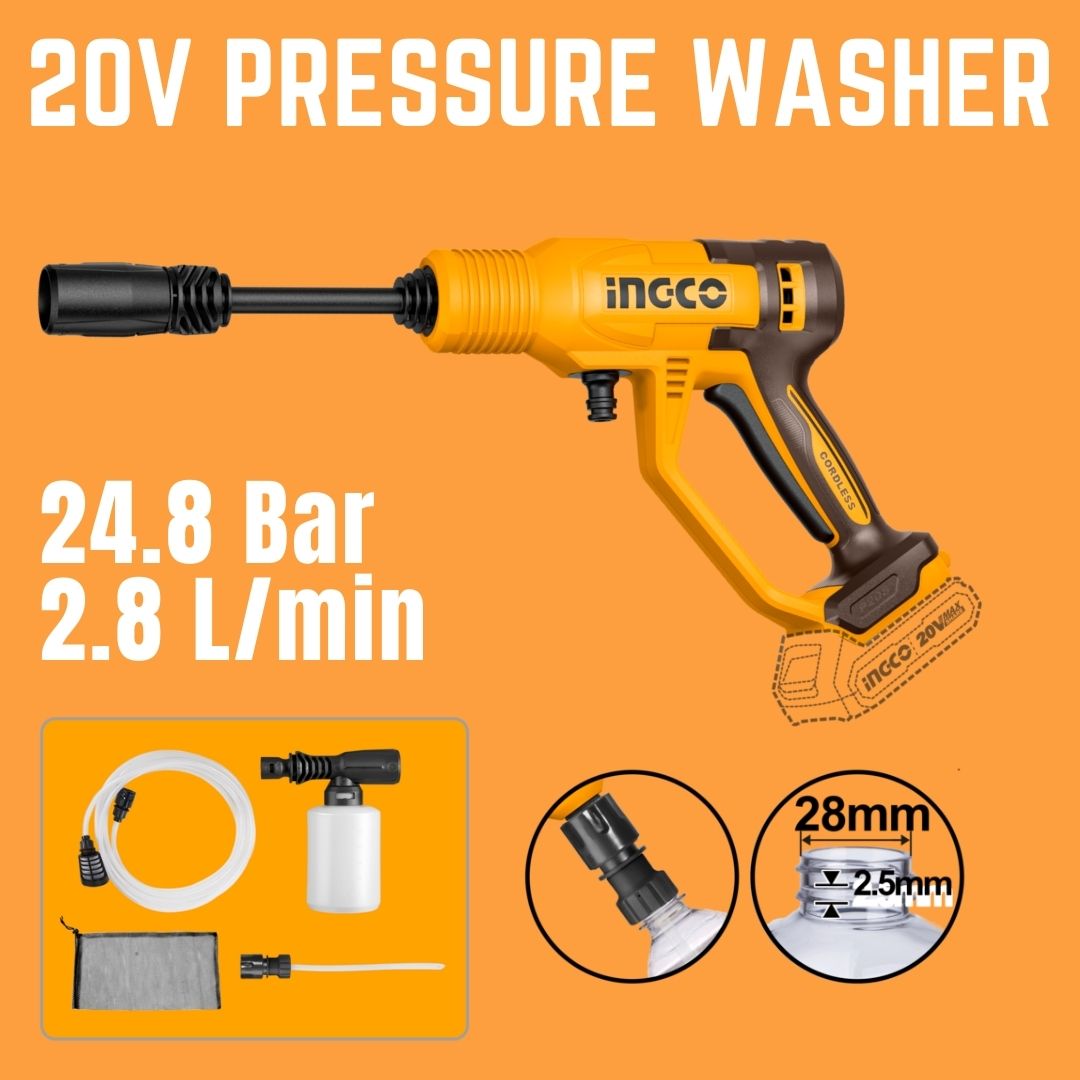 Ingco 20V Pressure Washer | 2.5L/min | P20S