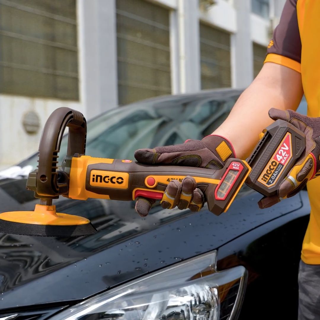 Ingco 42V Polisher 180 mm Kit | Brushless | P42M