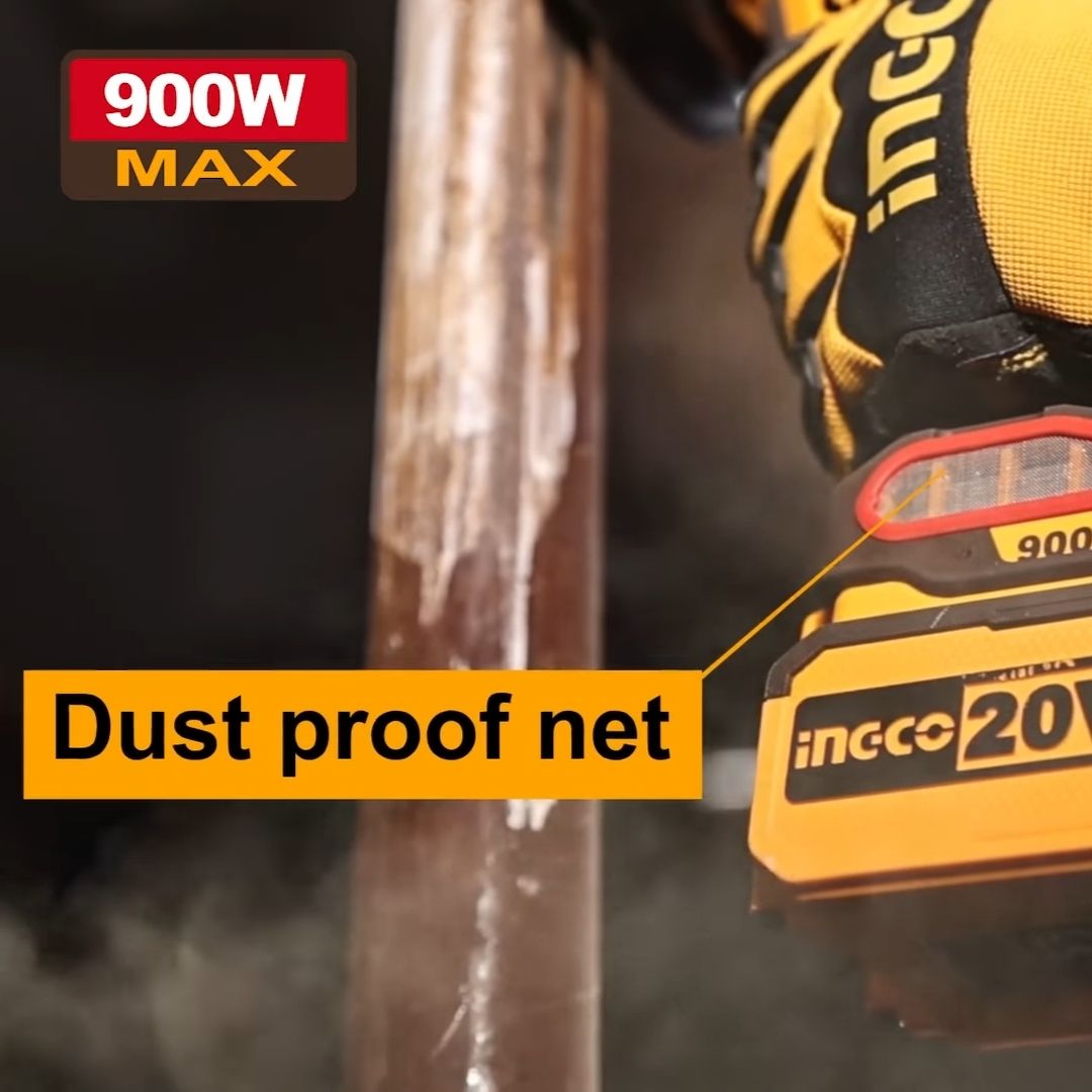 Ingco 20V Angle Grinder 115mm Kit | 900W | Brushless | P20S