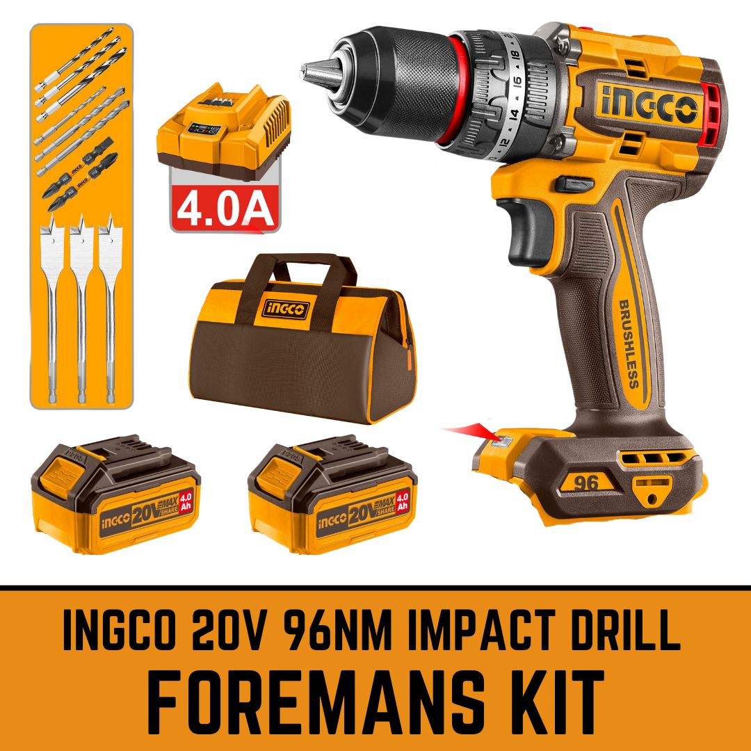 Ingco 20V Impact Drill Brushless 96Nm (P20S)