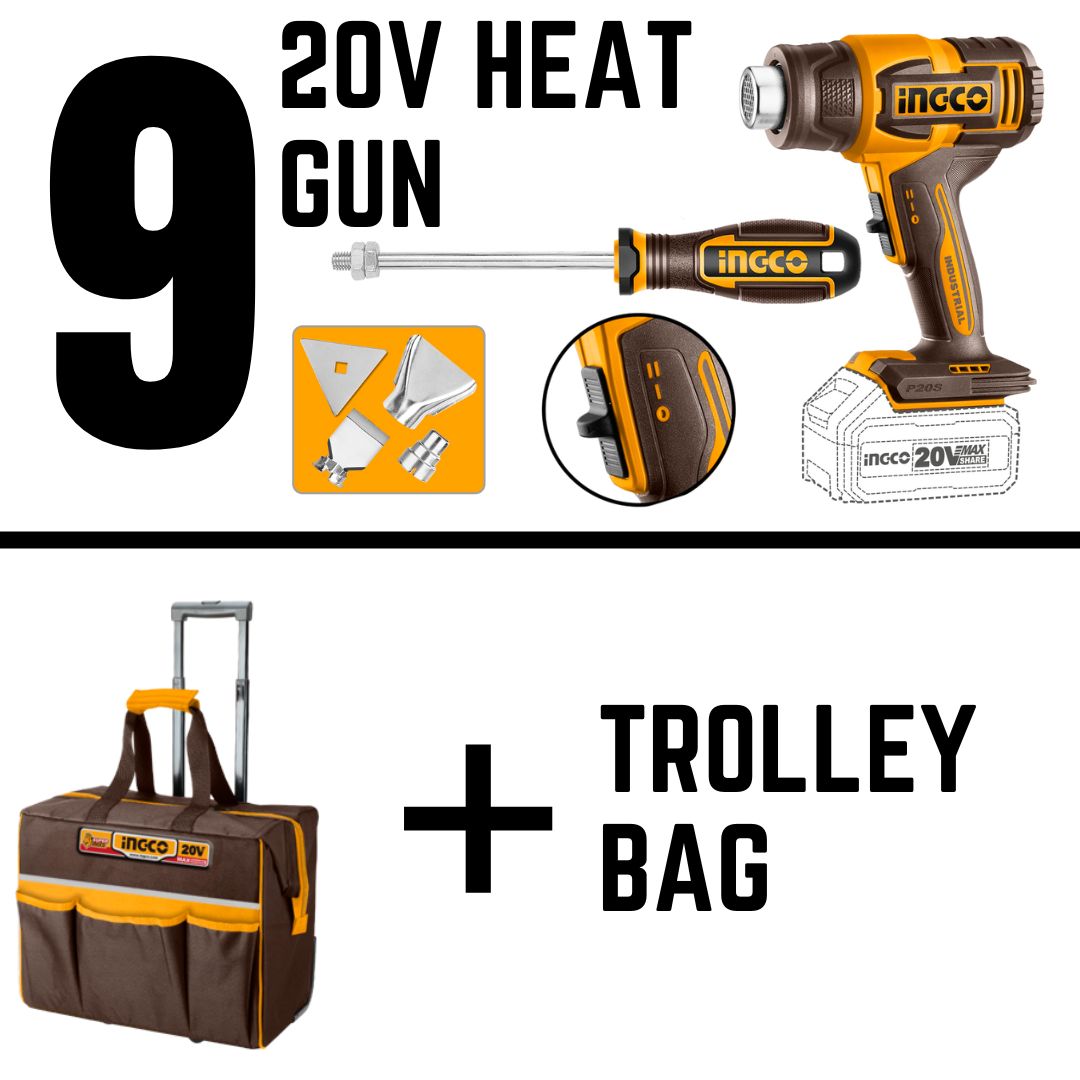 Ingco 20V Ultimate Combo | 9 Piece Kit | P20S