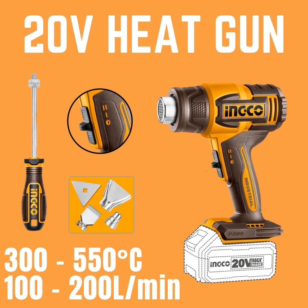 Ingco 20V Heat Gun | Cordless | P20S