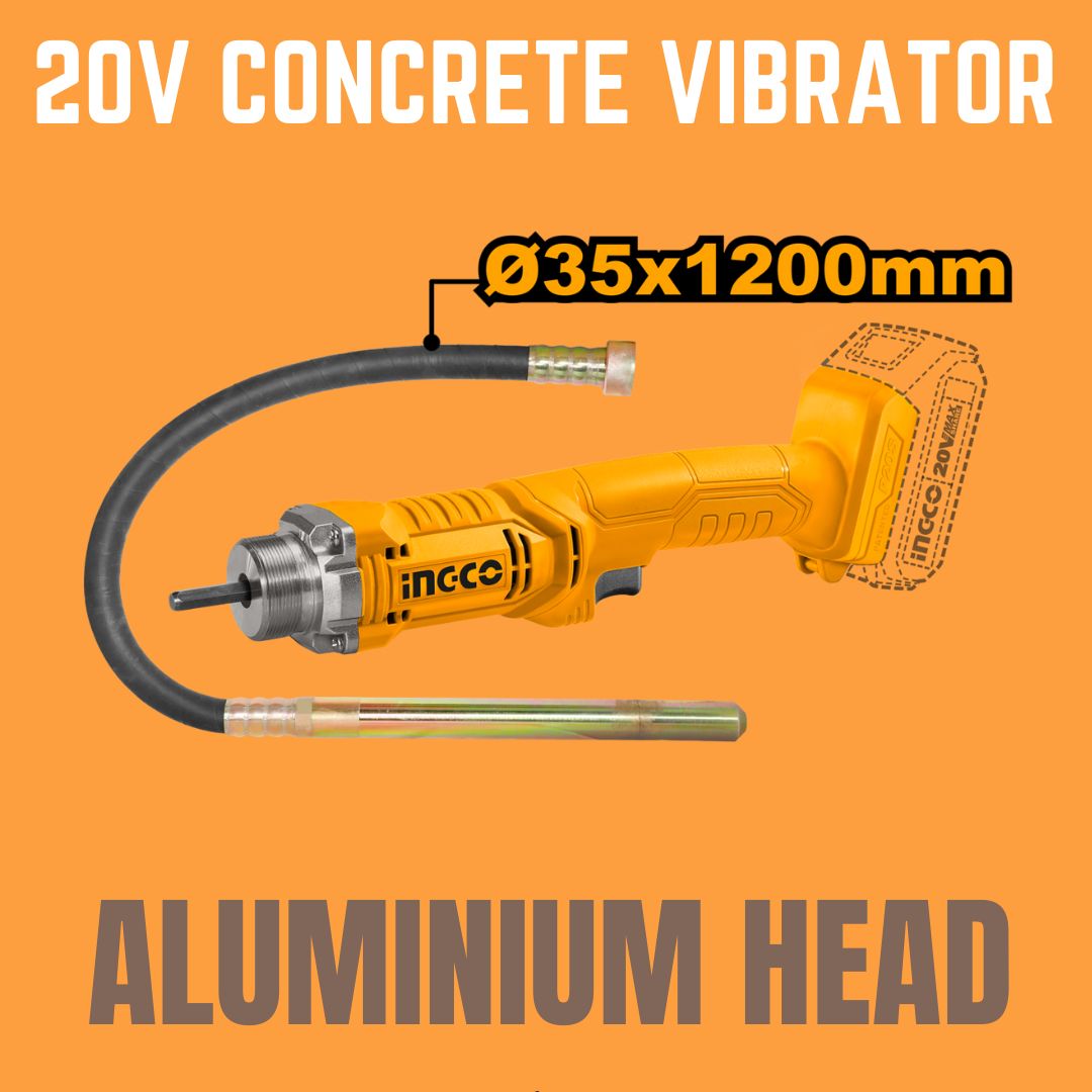 Ingco 20V Concrete Vibrator | 35 x 1 200 mm | P20S