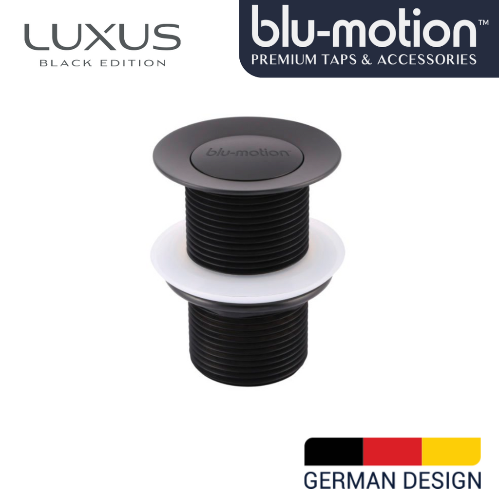 Luxus Black Waste Basin Pop Up Un-Slotted 32mm - BWU01BK