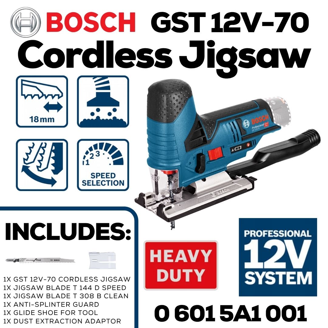 Bosch Professional 12V Cordless Jigsaw - Bethanie Hardware