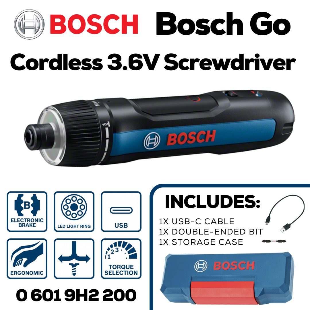 Bosch Go 3 Cordless Screwdriver - With Carry Case