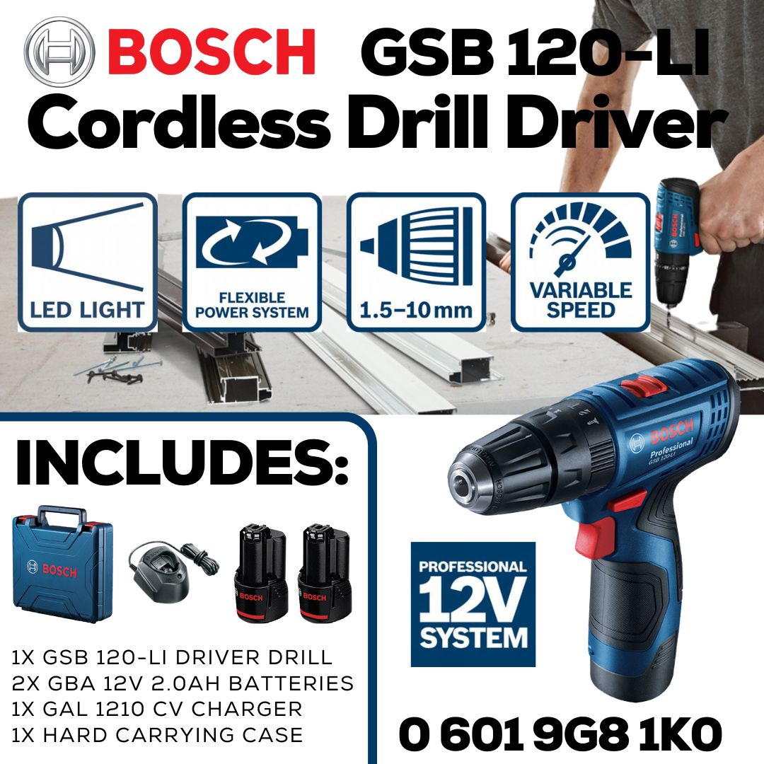 Bosch GSB 180-LI Cordless Impact Drill - Kit