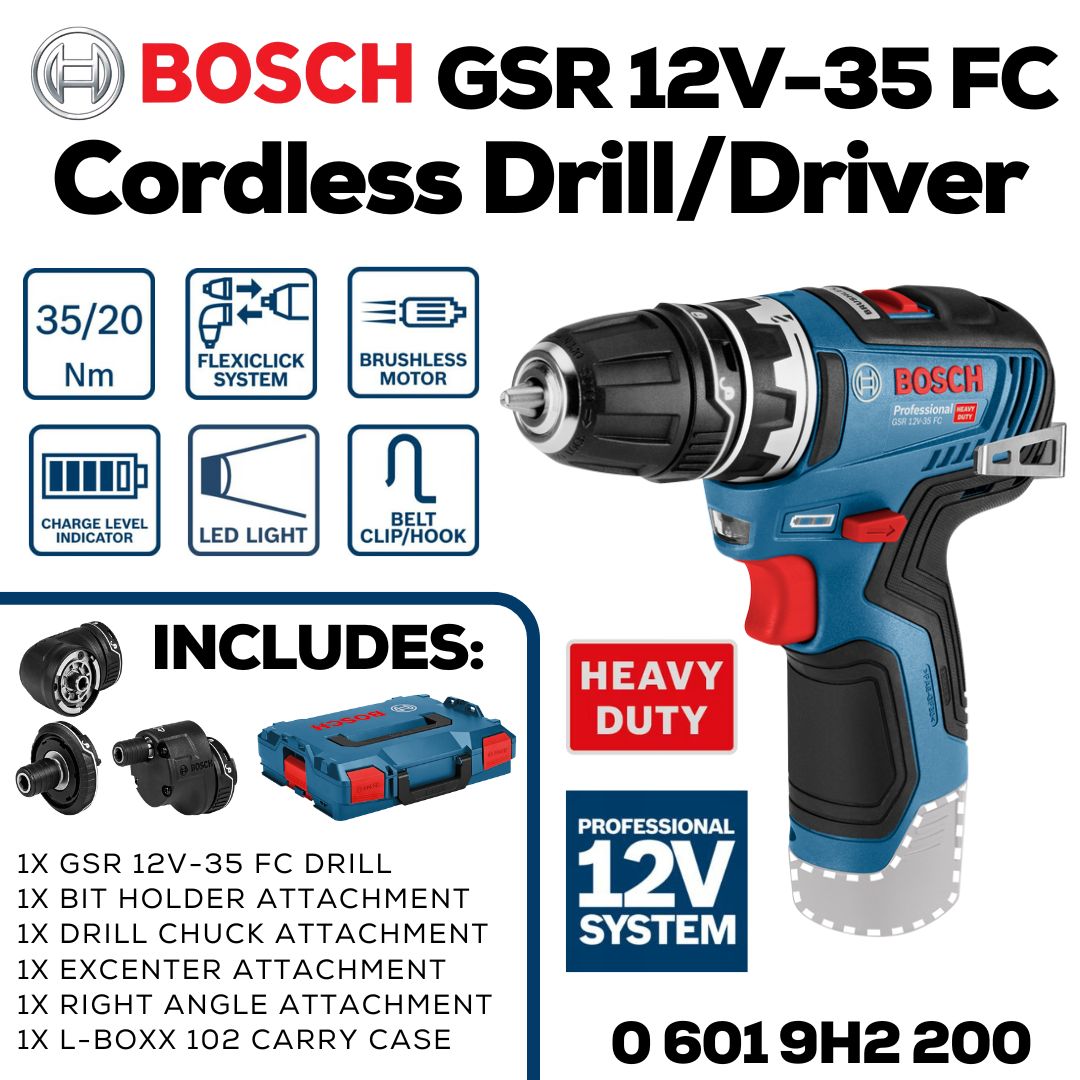 Bosch GSR 12V-35 FC Cordless Drill Driver - Bethanie Hardware
