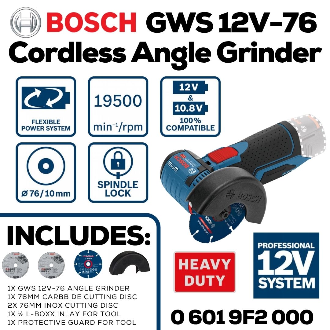 Bosch Cordless Angle Grinder | GWS 12V-76