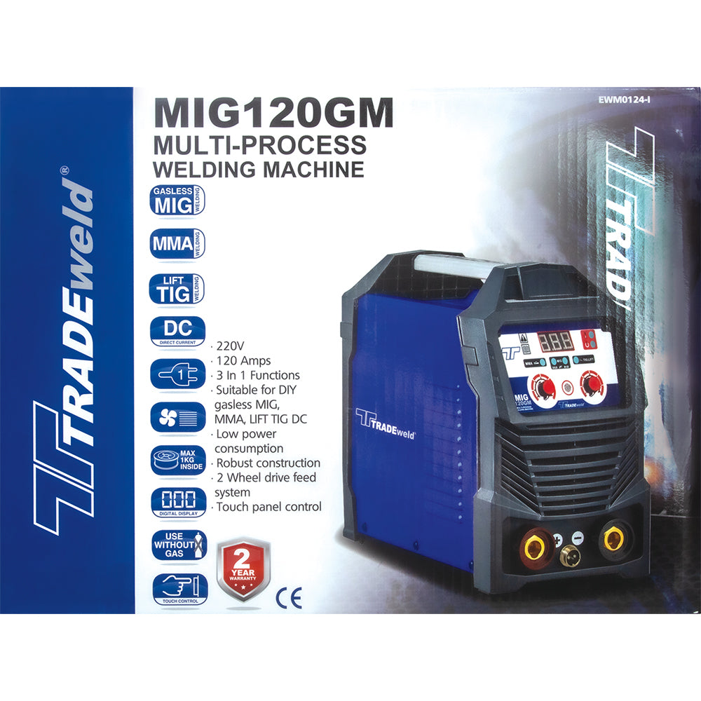 Tradeweld Welder Multipurpose (MIG/MMA/TIG) 120 GM 120amp