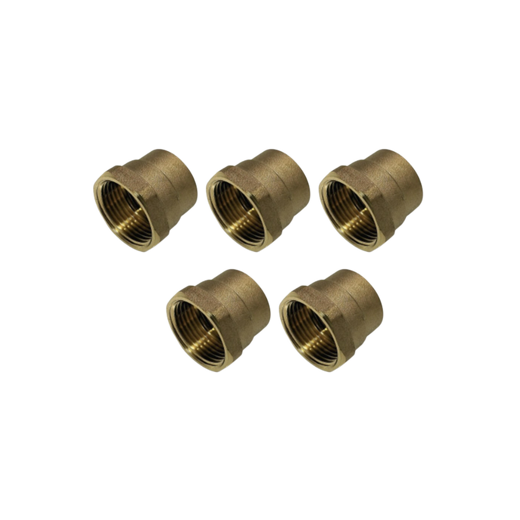 Copper Female Adaptor 22mm 5 Pack