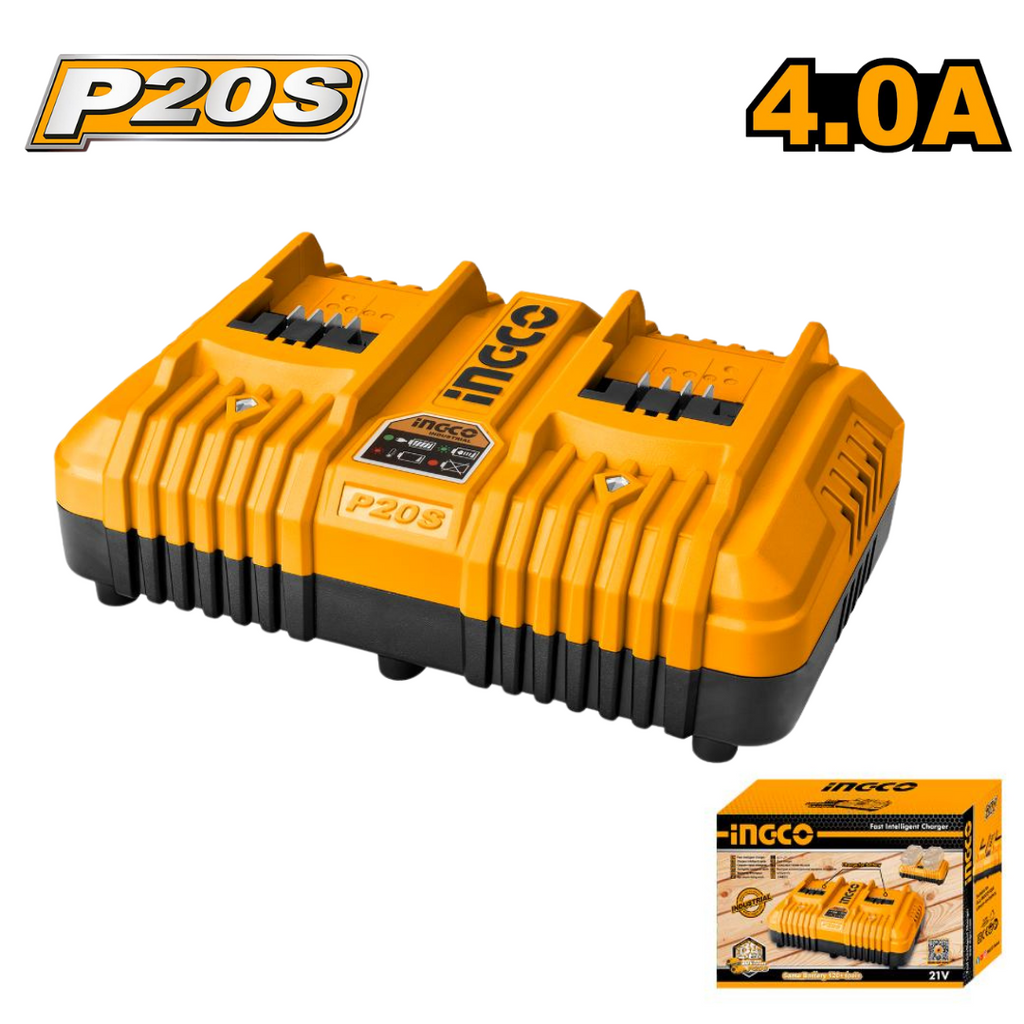 Ingco 20V Battery Charger Dual Fast 4A (P20S)