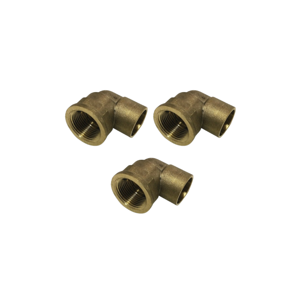 Copper Female Elbow 15mm 3 Pack