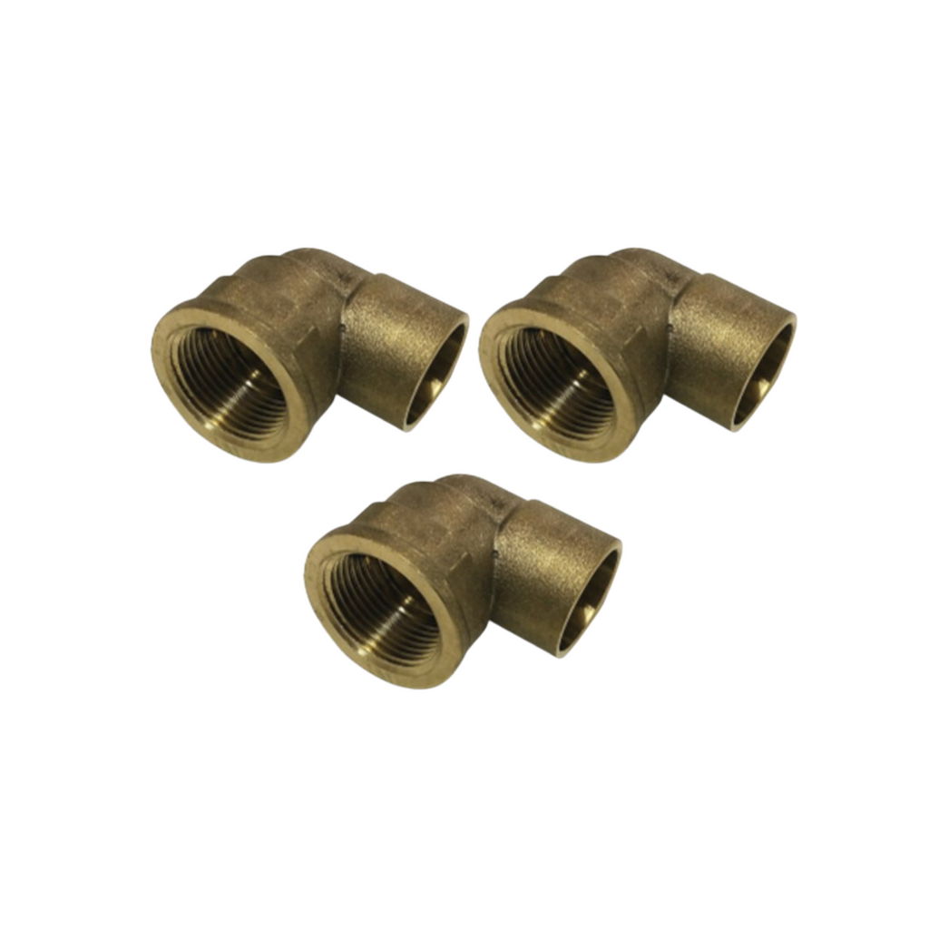 Copper Female Elbow 22mm 3 Pack