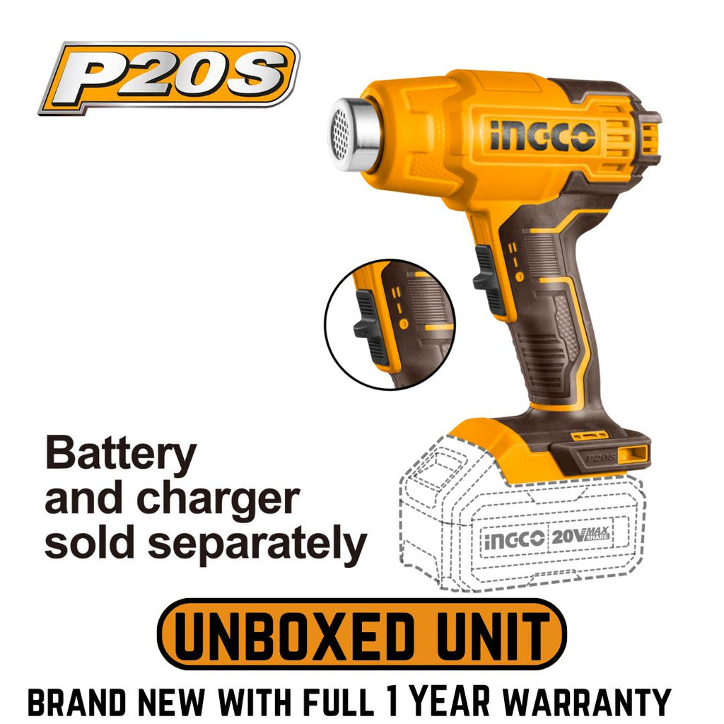 Ingco 20V Heat Gun - Unboxed Unit