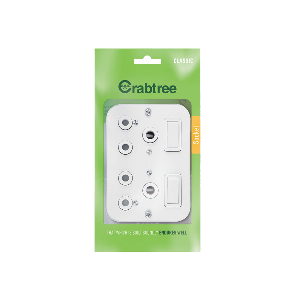 Crabtree Industrial Double Socket with Surface Box – Bethanie Hardware
