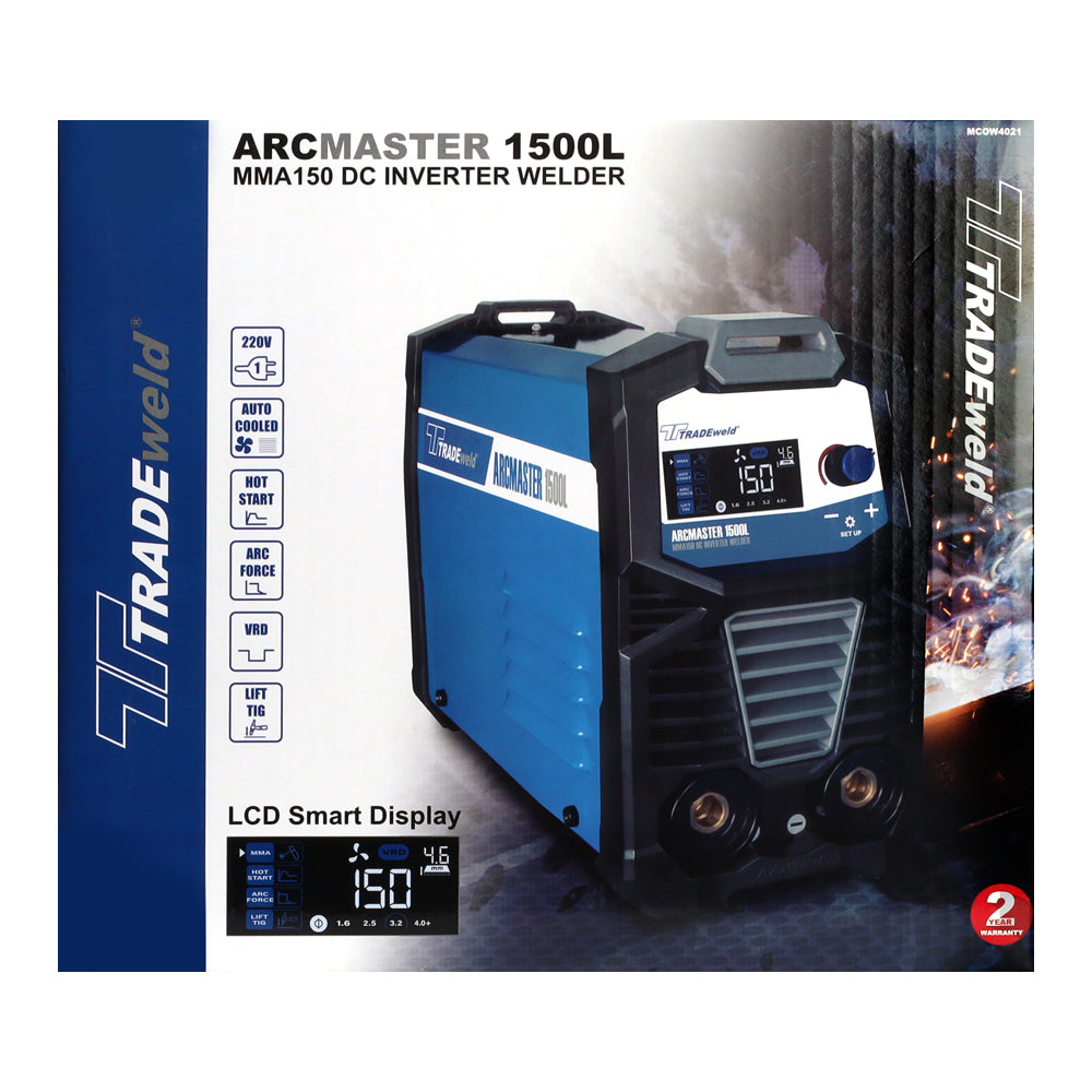 Tradeweld Welder Arcmaster Inverter 150amp (1500L)