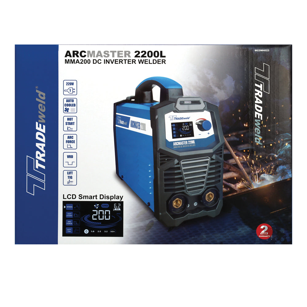 Tradeweld Welder Arcmaster Inverter 200amp (2200L)