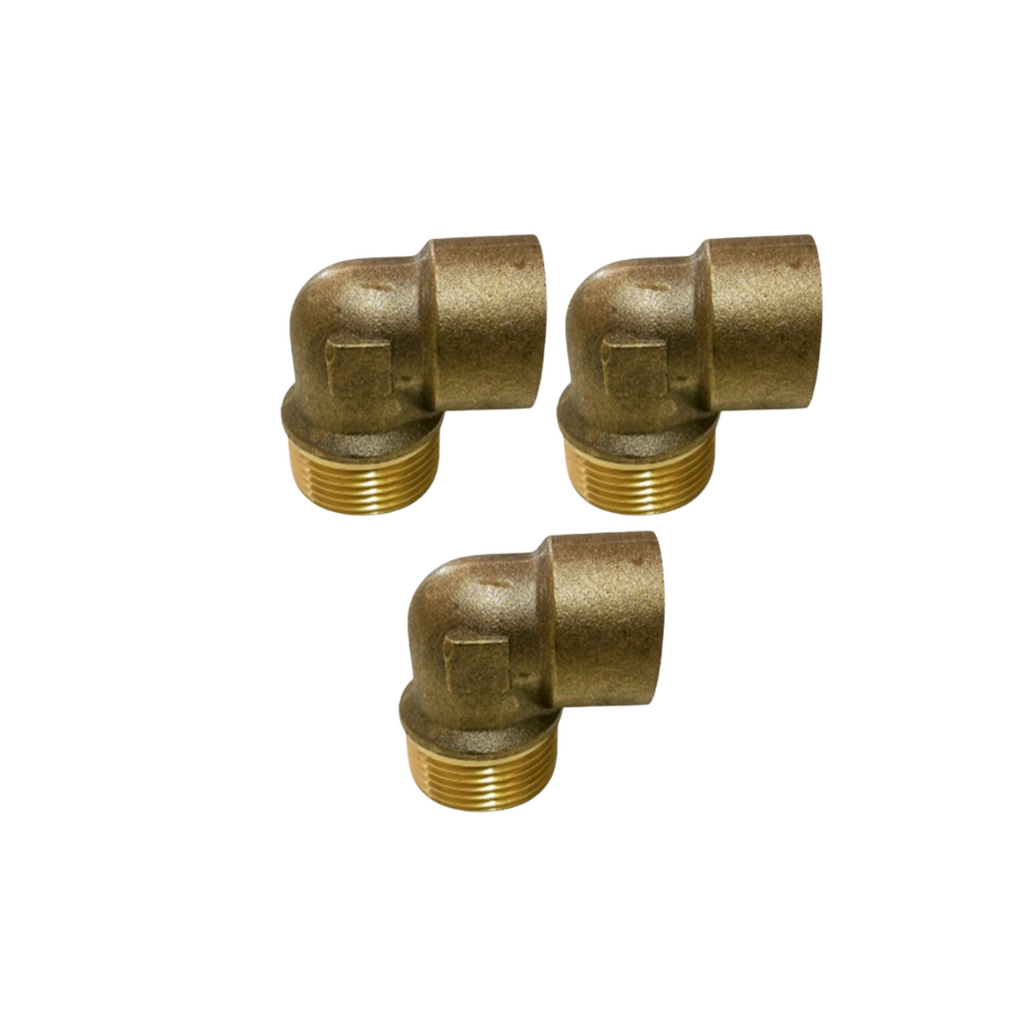Copper Male Elbow 22mm 90° 3 Pack
