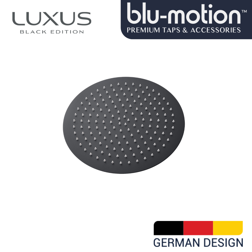 Luxus Black Shower Head Round 300mm - RHD30BK