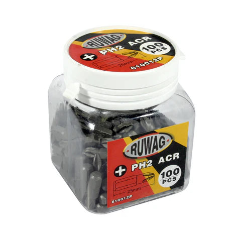 Ruwag Phillips Power Bit Bulk Pack (ph2x25mm)