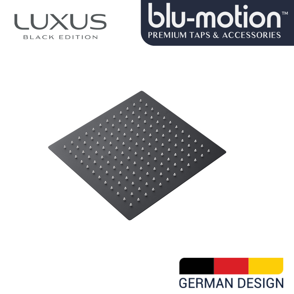 Luxus Black Shower Head Square 300mm - SHD30BK