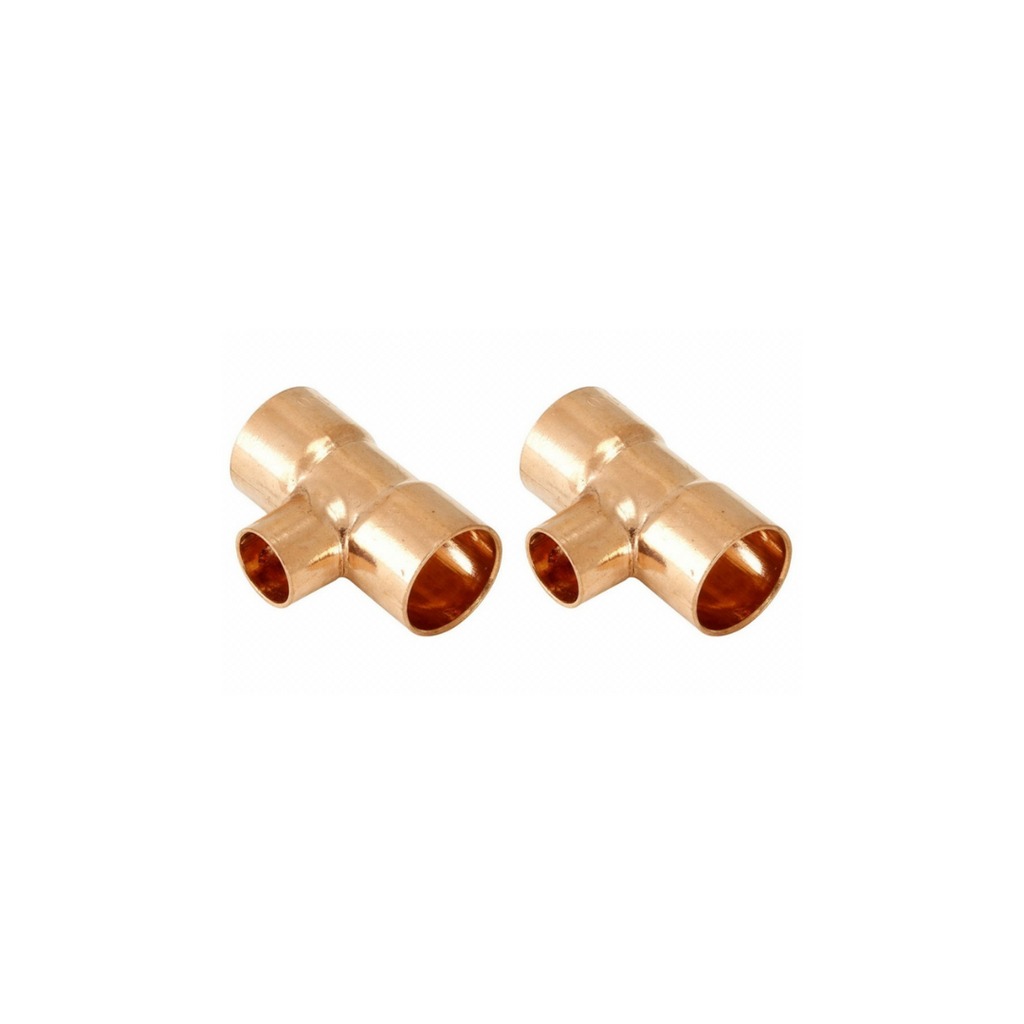 Copper Reducing Tee 22*22*15mm 2 Pack