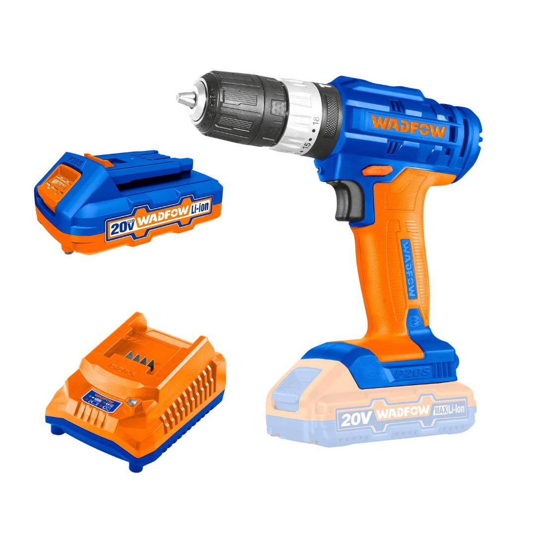 Wadfow 20V Impact Drill Kit | 2 Speed | P20S
