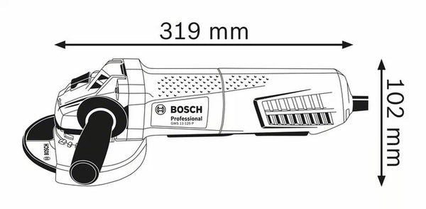 BOSCH hoekslyper 1100W 125mm (met roeiskakelaar) - GWS 11-125 P 