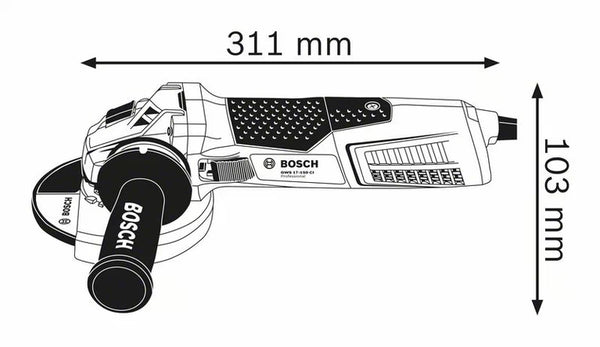 BOSCH hoekslyper 1900W 150mm - GWS 19-150 CI
