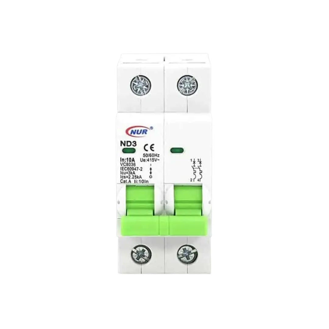 Nur Circuit Breaker Din Rail | Double Pole