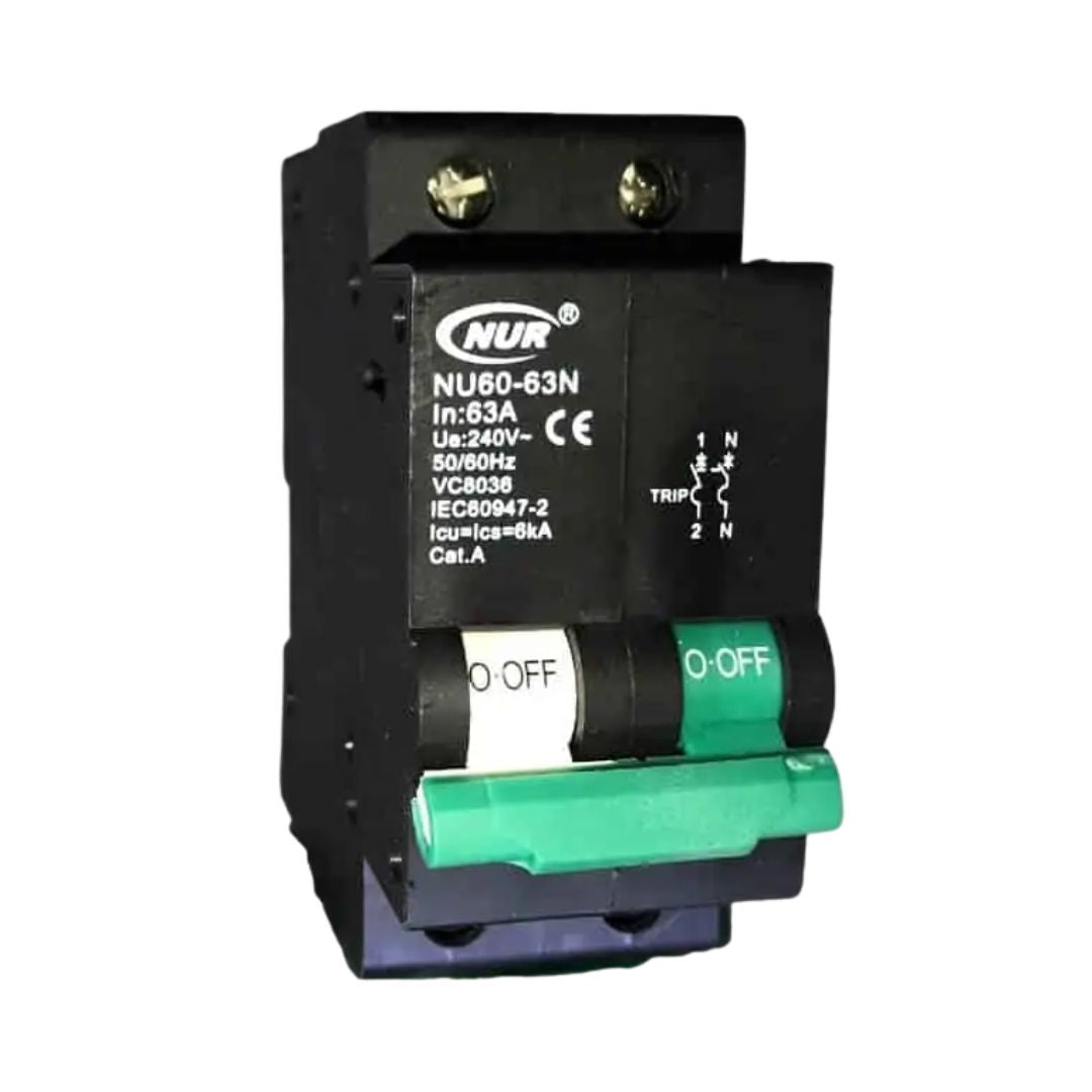 Nur Circuit Breaker Mini Rail | Single Pole and Neutral