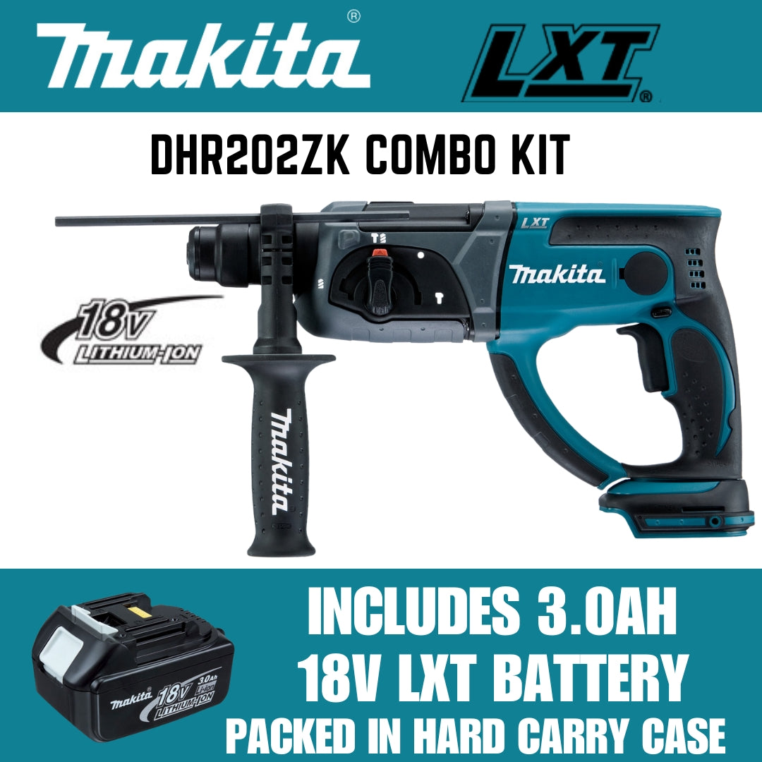 Makita 18V Combination Hammer SDS Plus - DHR202ZK