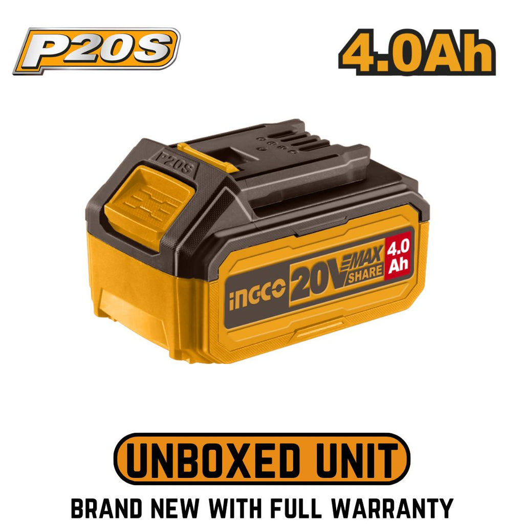 Ingco 20V Battery 4.0AH (P20S) - Unboxed Unit