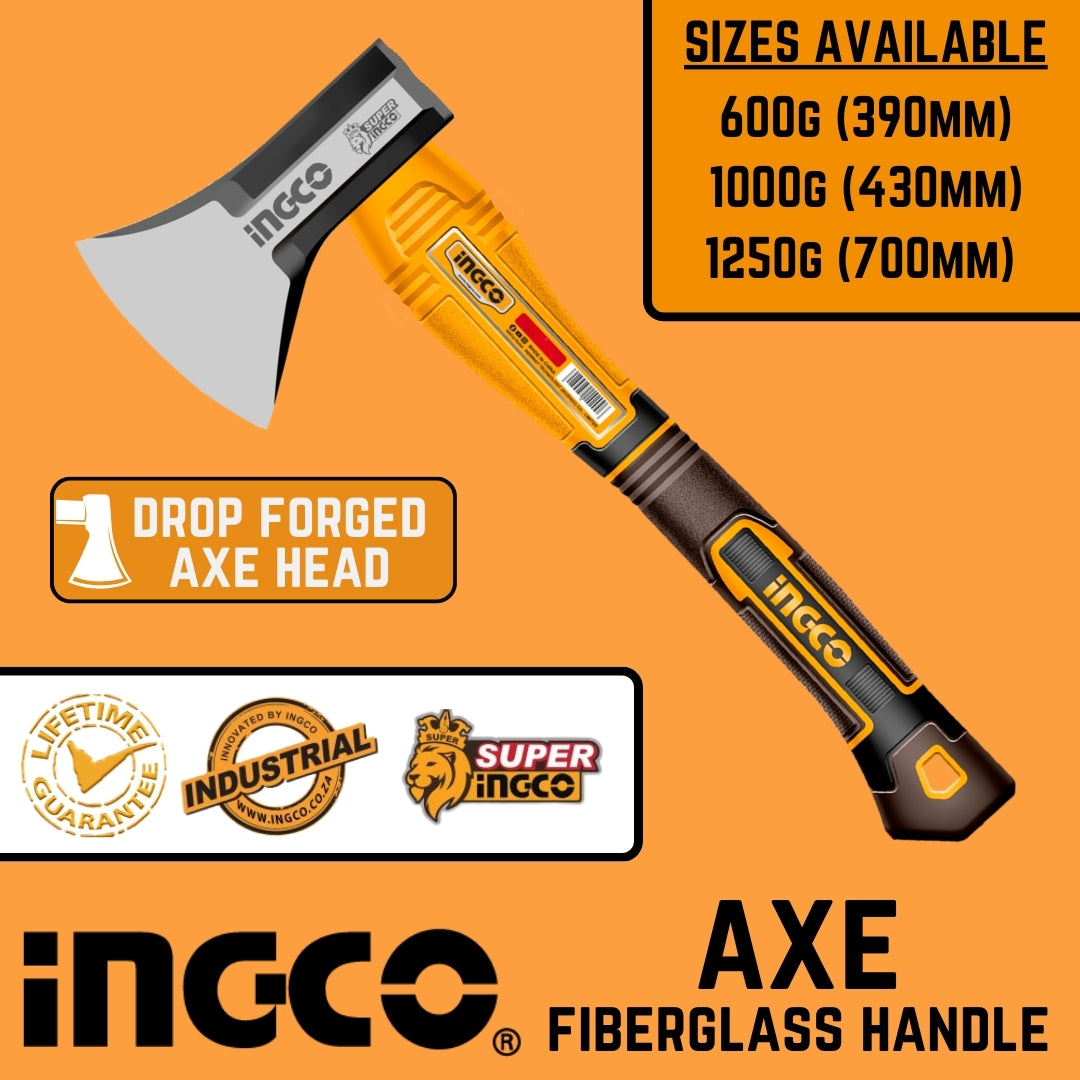 Ingco Fibreglass Handle Axe - Bethanie Hardware