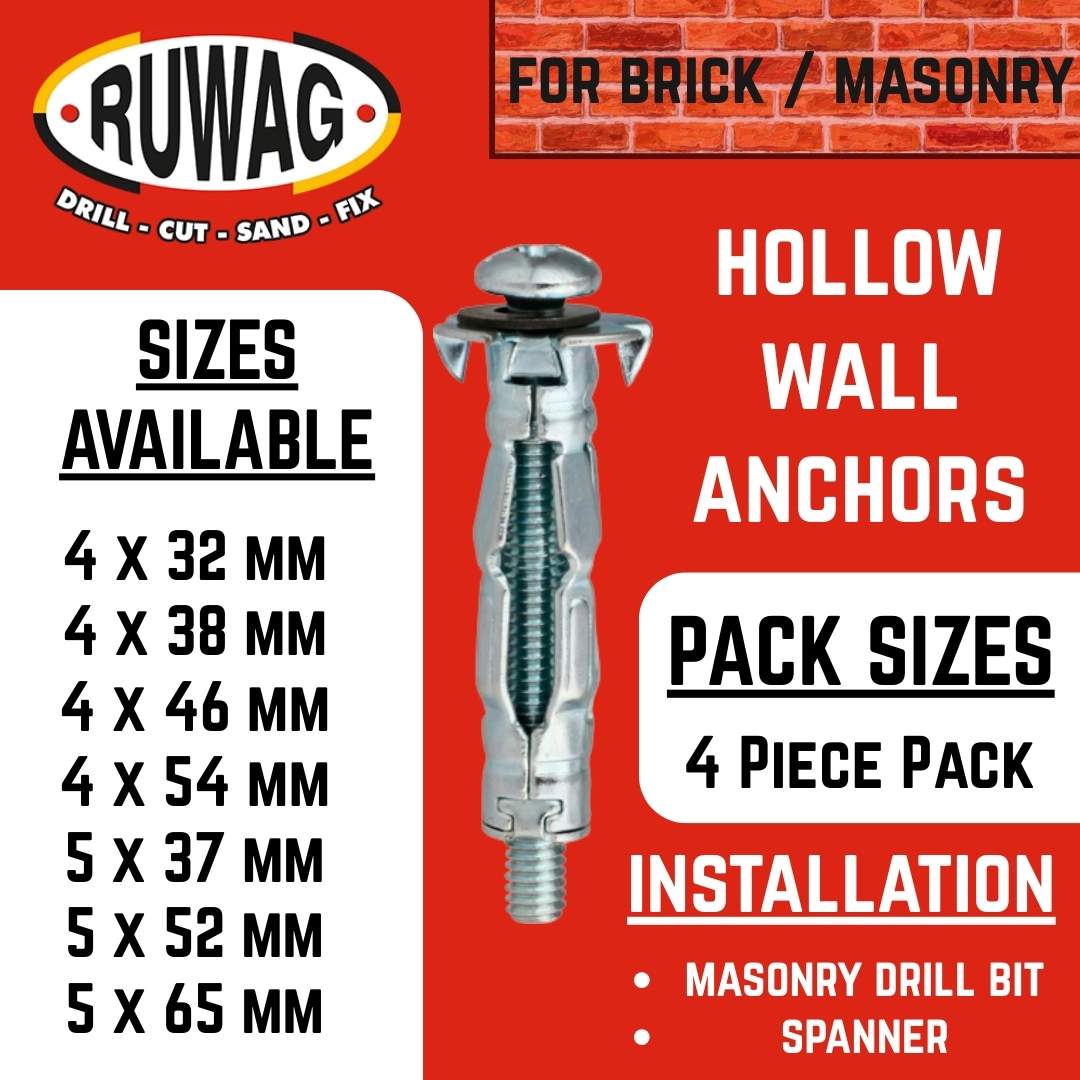 Ruwag Hollow Wall Anchor | Pan Head