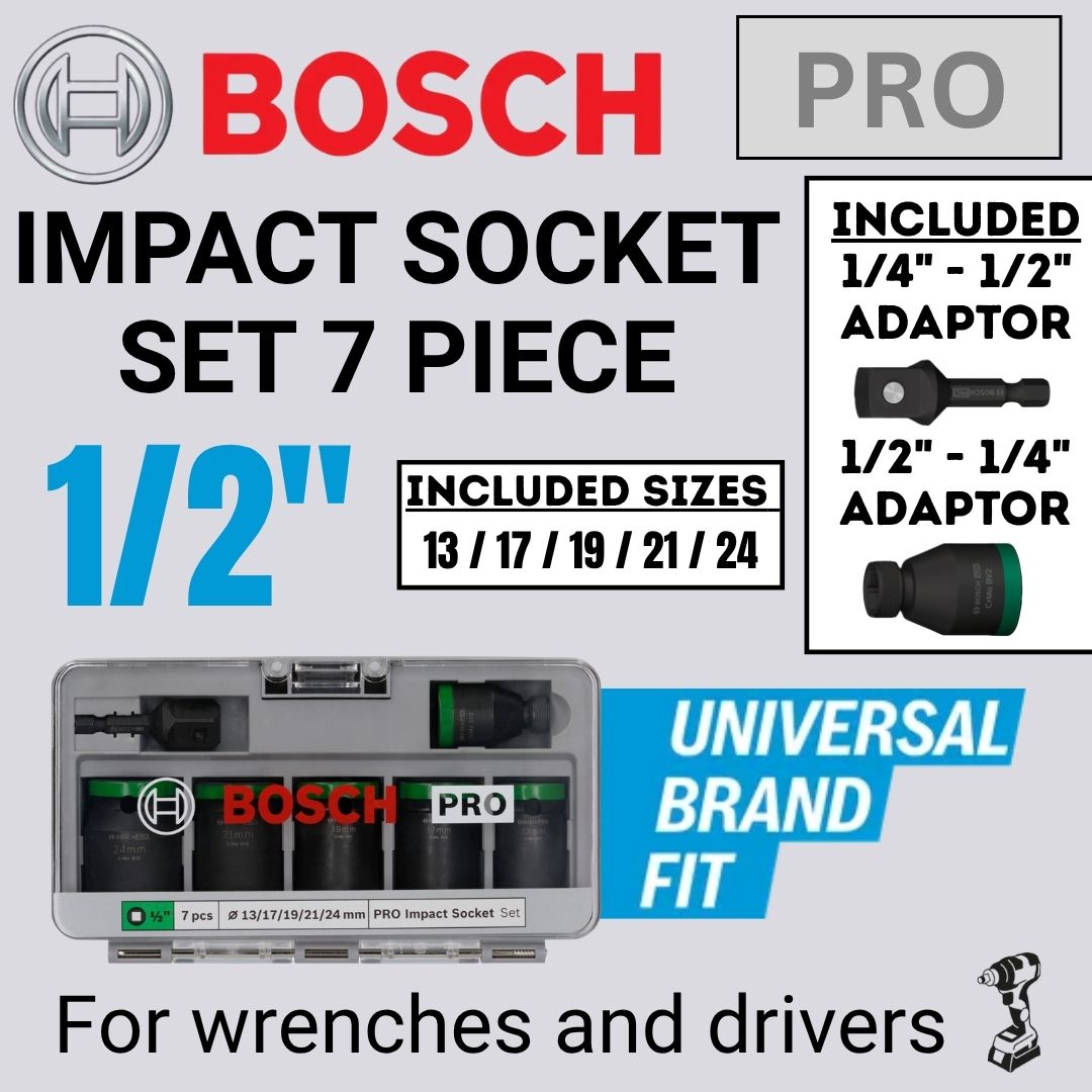 Bosch Pro Impact Socket Set 1/2