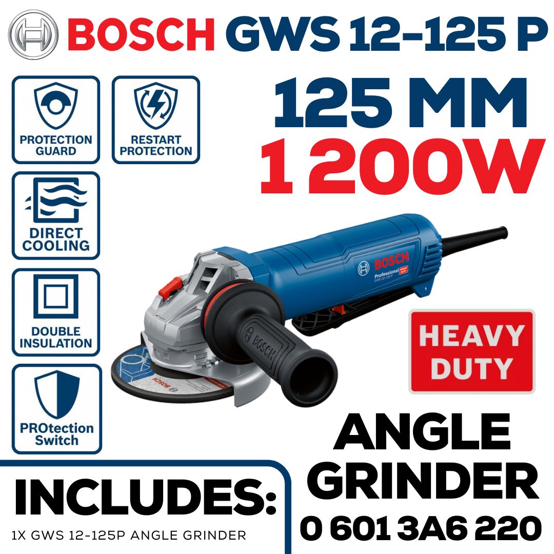 Bosch 1 200W Angle Grinder 125mm | Paddle Switch | Shop Online