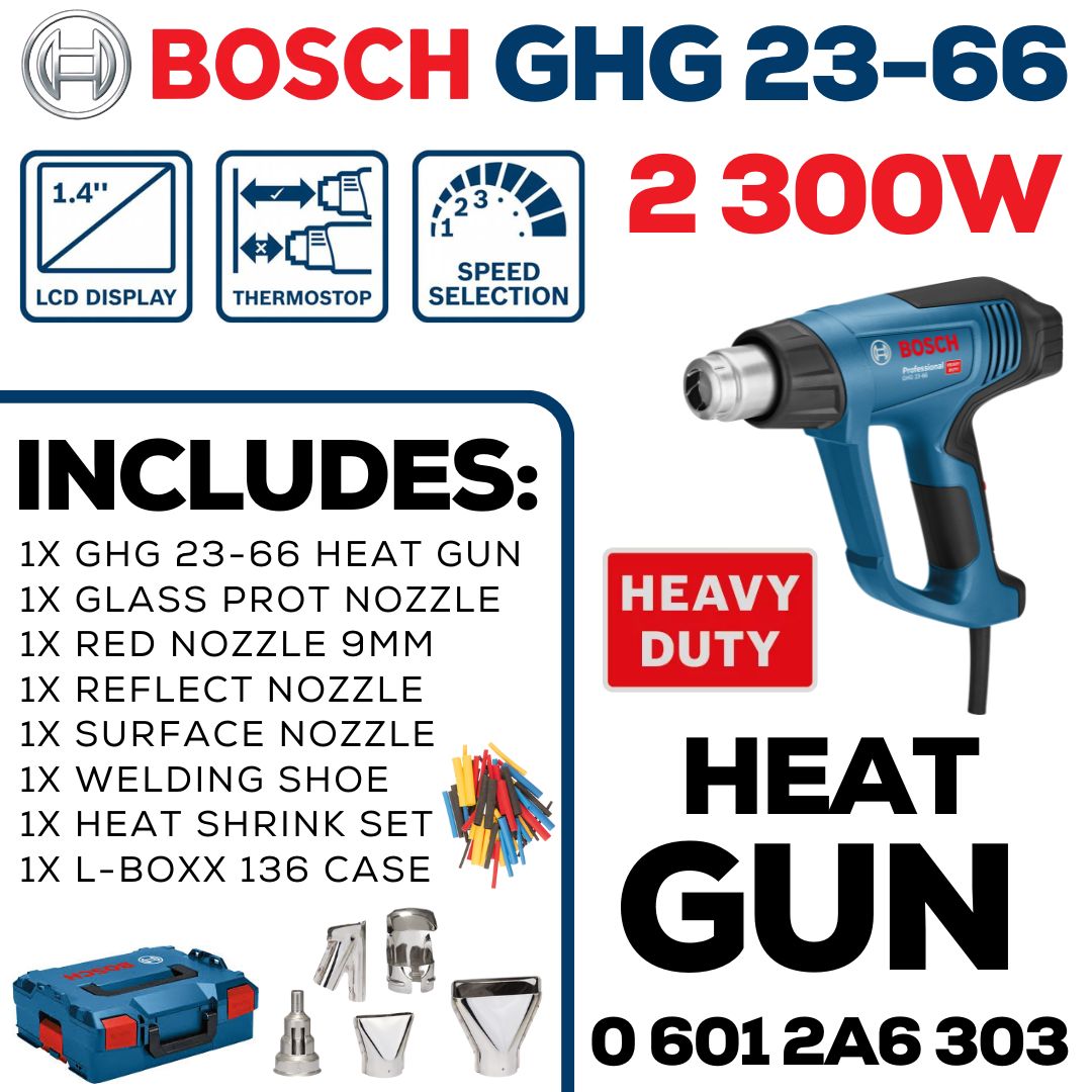 Bosch 2 300W Heat Gun in Case | LCD Display