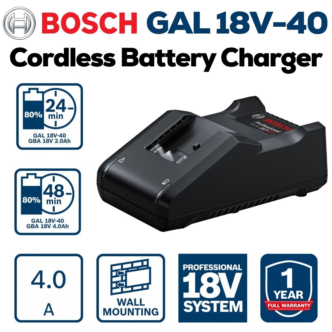 Bosch Professional 18V Battery Charger | GAL 18V-40