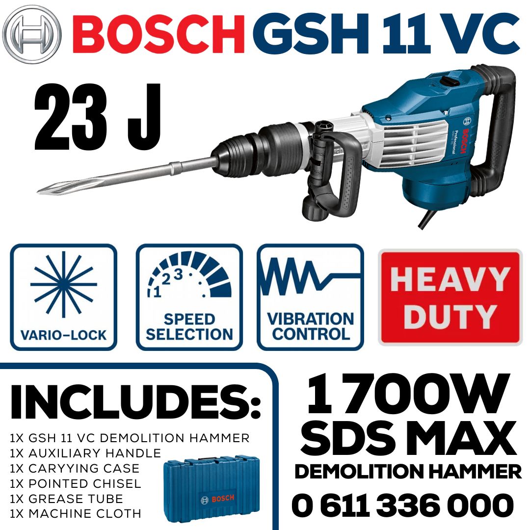 Bosch Demoliton Hammer SDS Max | 1 700W | 23 J