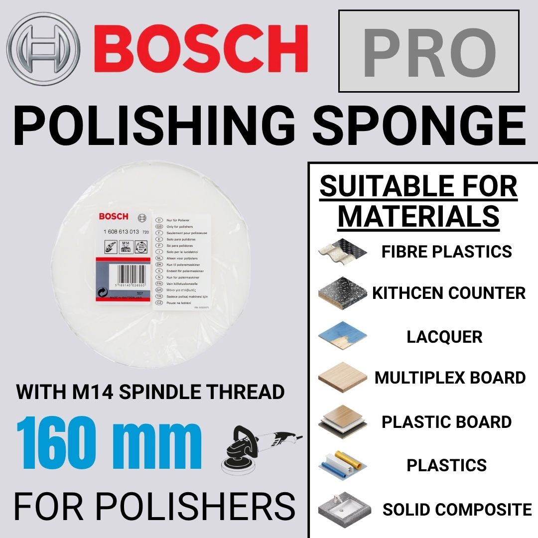 Thread Line Sponge Bosch Pro Polishing Sponge | 160 mm | M14 Thread
