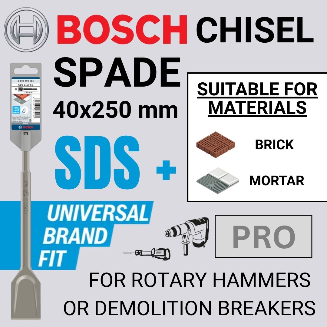 Bosch Pro SDS Plus-5C Chisel | Spade | 40x250 mm