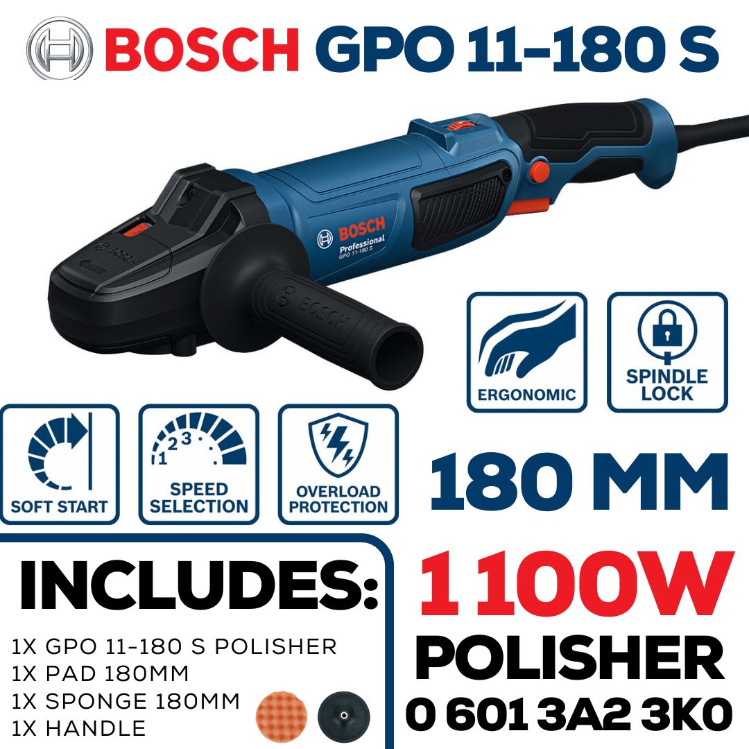 Bosch 1100W Angle Polisher 180 mm | Shop Online