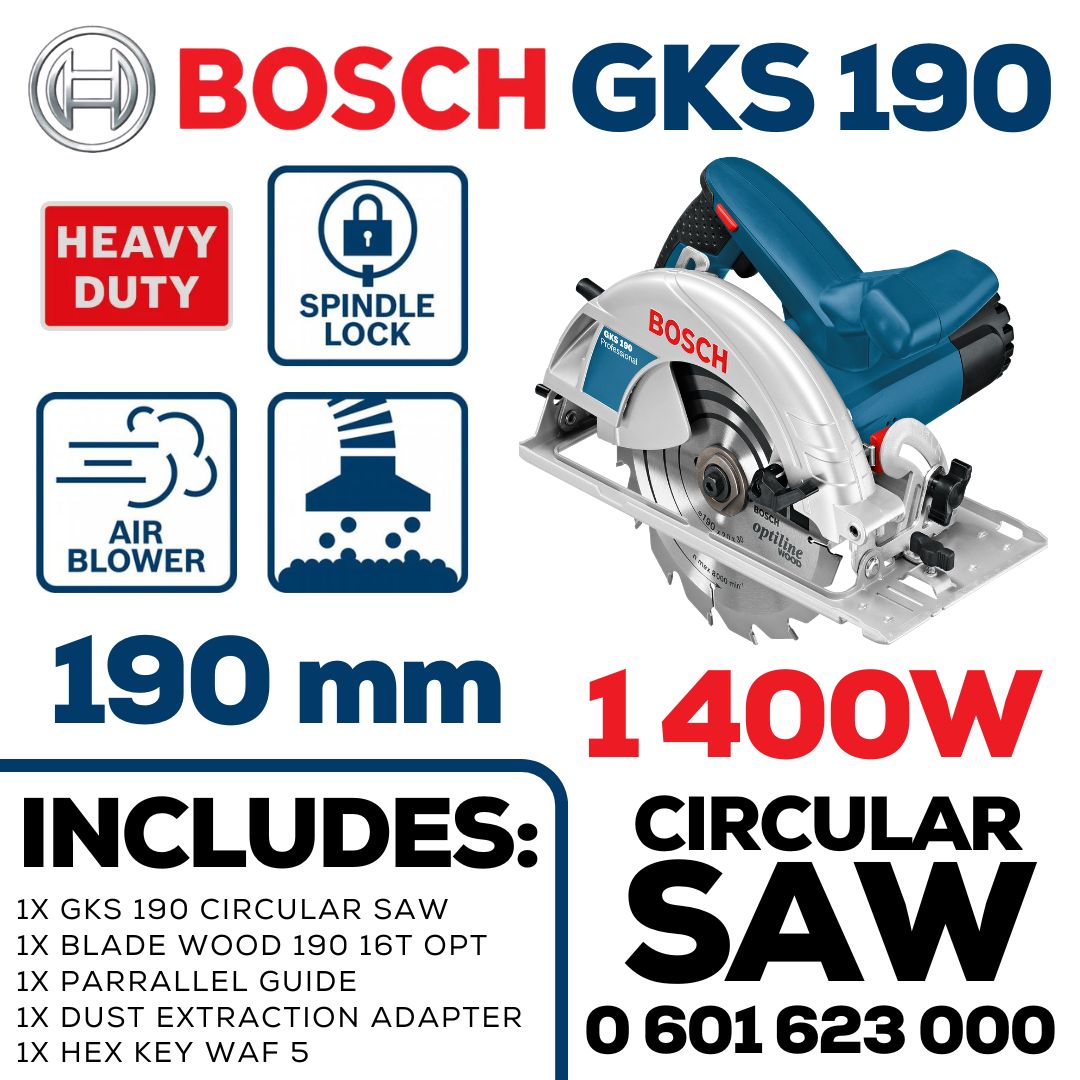 Bosch 1 400W Circular Saw 190 mm | Shop Online