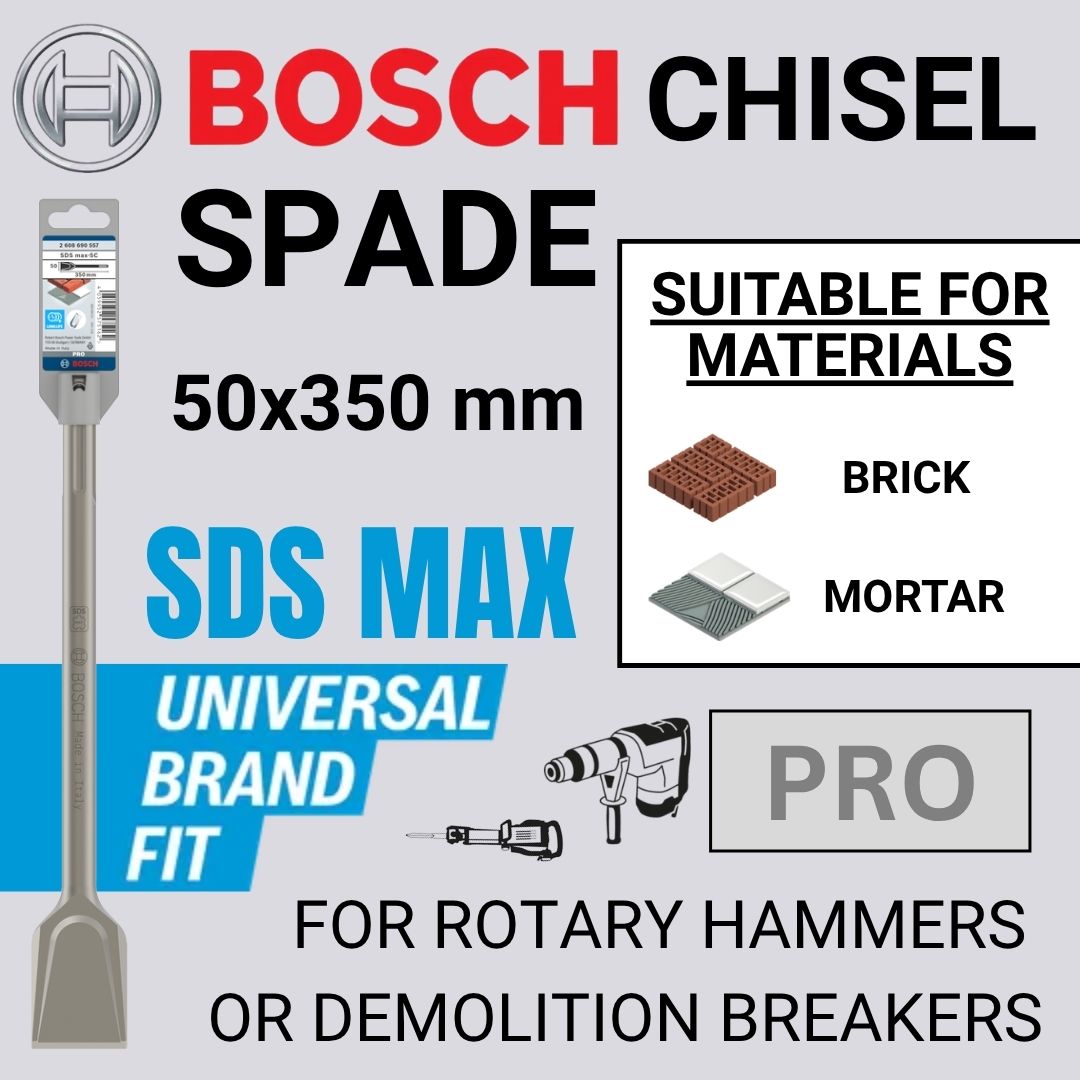 Bosch Pro SDS Max-5C Chisel | Spade | 50x350 mm