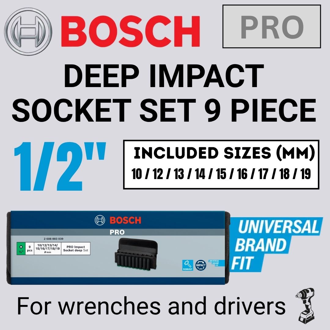 Bosch Deep Impact Socket Set 1/2" | Shop Online