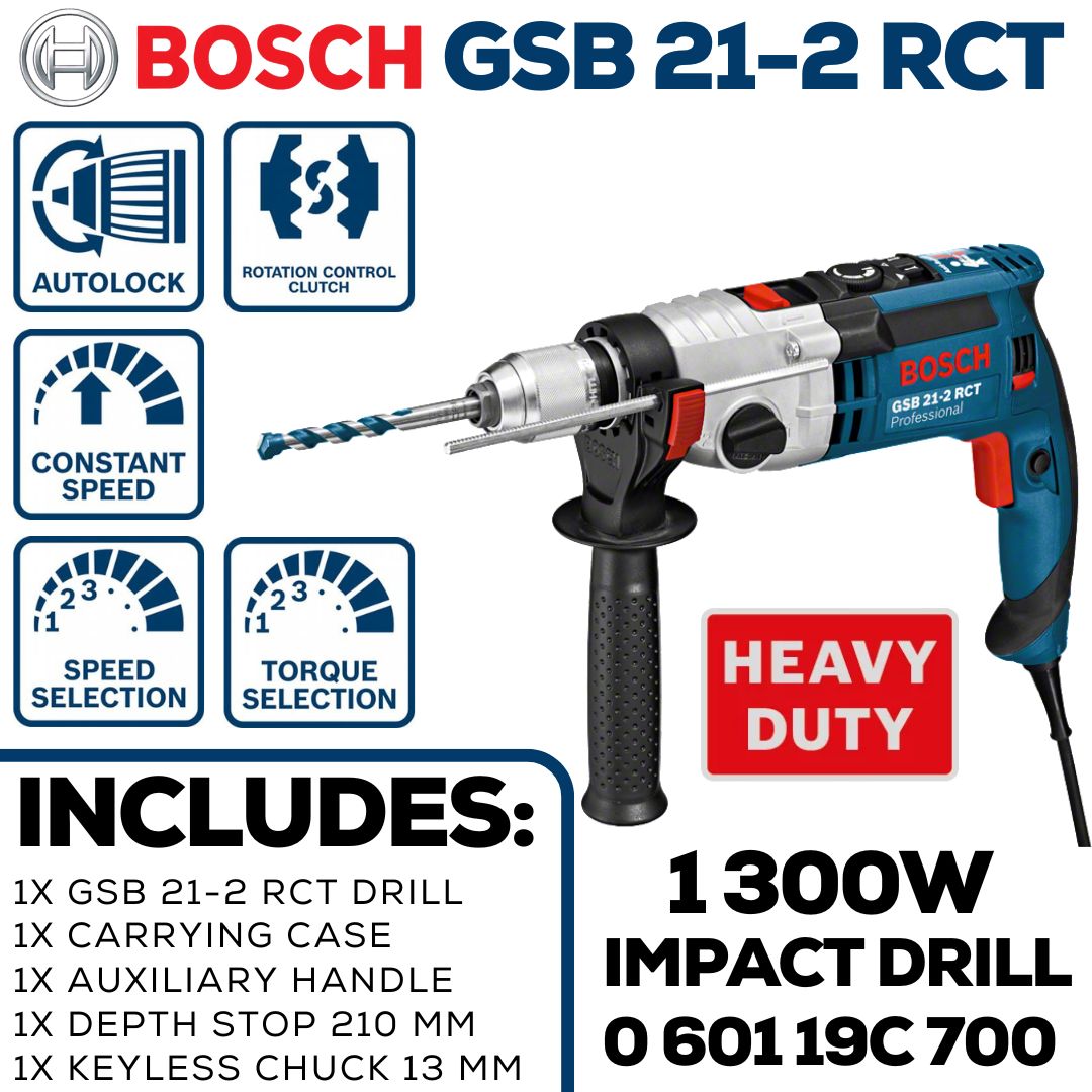 Bosch 1 300W Impact Drill Heavy Duty | Adjustable Torque