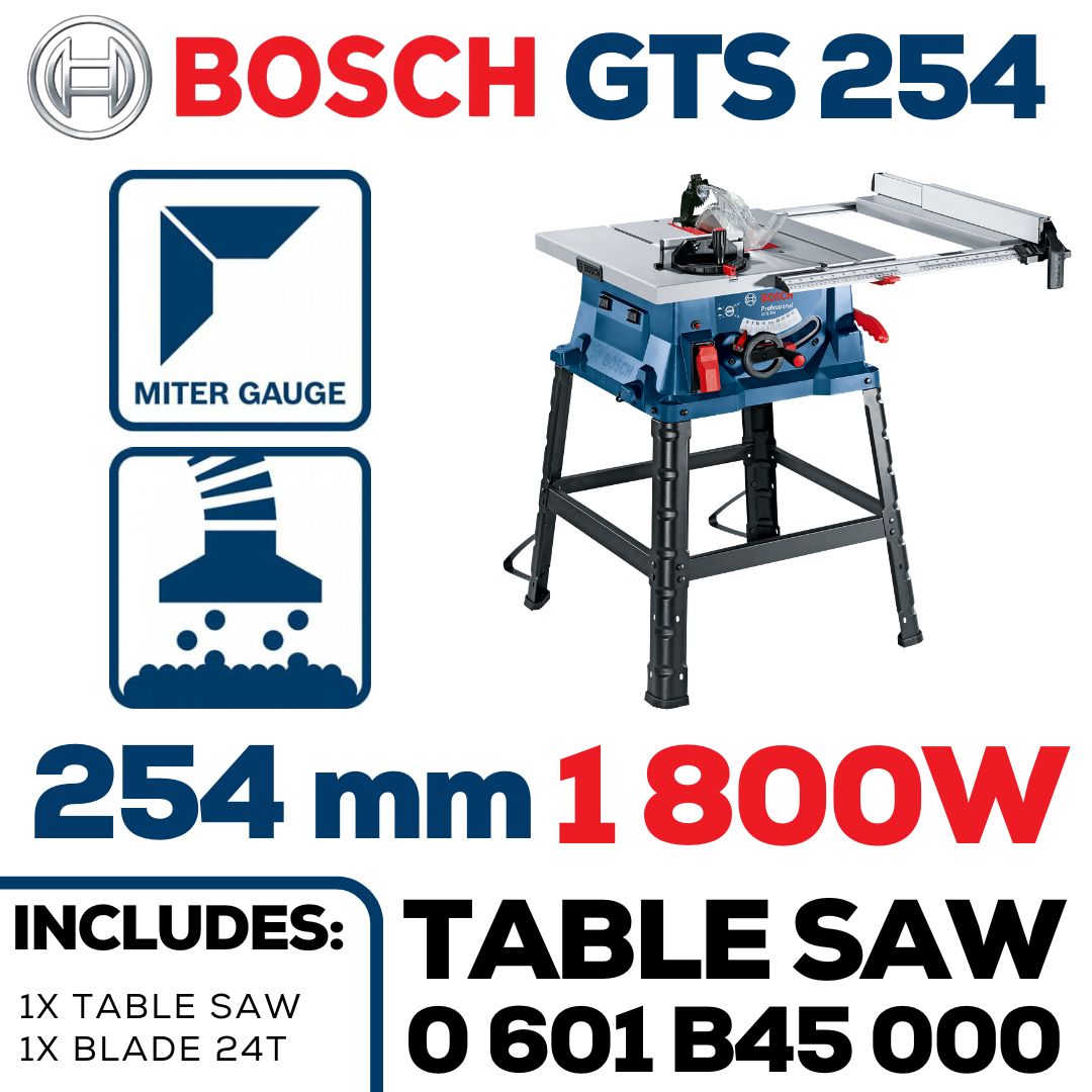 Bosch 1800W Table Saw 254mm | GTS 254