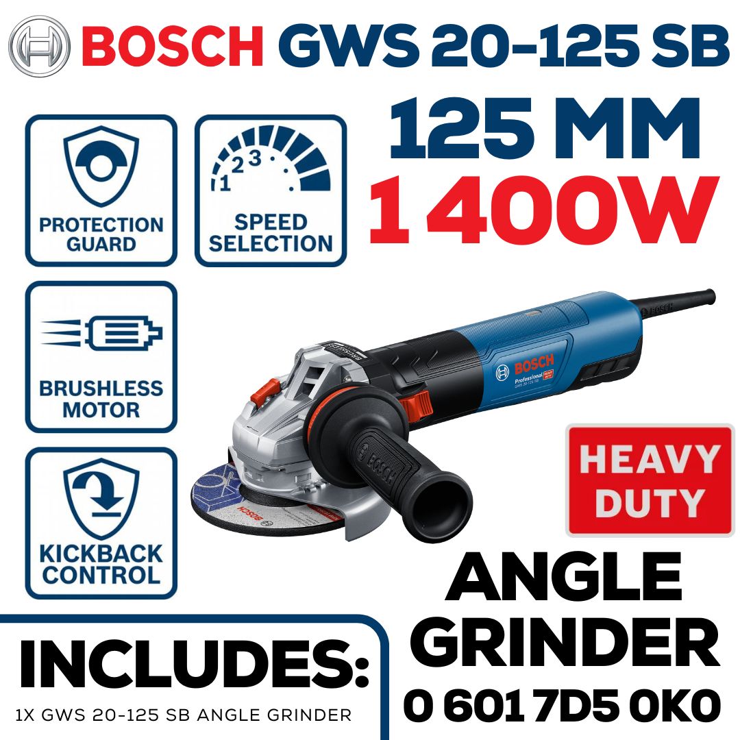 Bosch 2000W Angle Grinder 125mm Brushelss | Shop Online